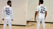 Virat Kohli, Rohit Sharma and Other Indian Cricketers Flaunt New Test Jerseys With Names and Numbers Ahead of Test Match Against West Indies (See Photos)