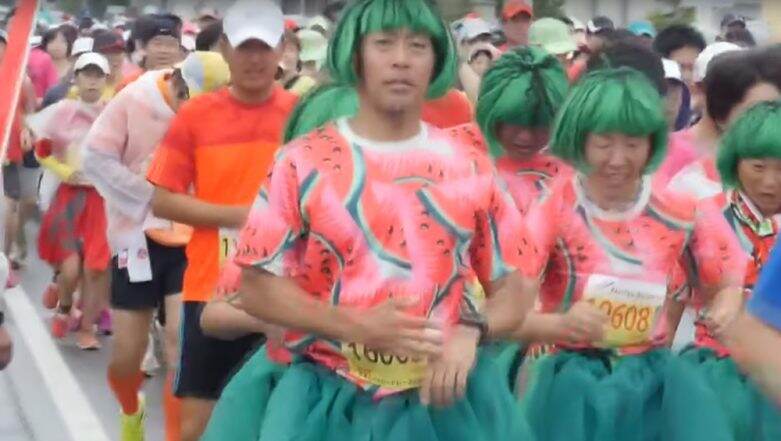 Watermelon Road Race 2019: People Participate in Fun-Filled Event in Japan (Watch Video) Watermelon Road Race 2019: People Participate in Fun-Filled Event in Japan (Watch Video)