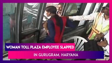 Woman Toll Plaza Employee Slapped After Argument Over Toll Charges In Gurugram, Act Caught On CCTV