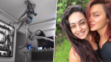 After Naked Yoga, Abigail Pande and Aashka Goradia’s Sexy Pole Dance in Perfect Sync Makes Jaws Drop (Watch Video)