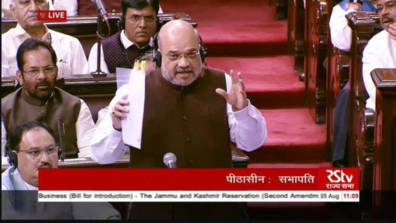 Article 370 Scrapped: PM Narendra Modi Lauds Home Minister Amit Shah for Highlighting 'Monumental Injustices of Past' in Rajya Sabha Address