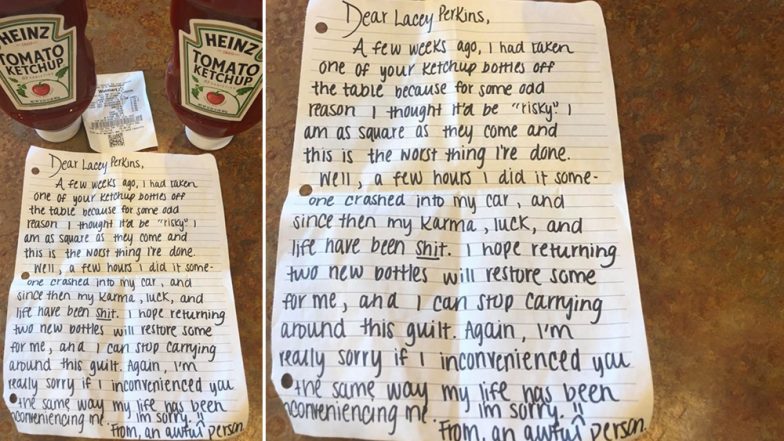 Guilt-Ridden Ketchup Thief Buys New Bottle of Tomato Sauce for New Jersey’s NJ Restaurant Fearing Bad Karma, Heinz Offers Help