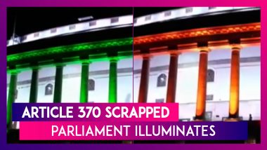 Jammu & Kashmir:  Parliament Illuminates After Resolution To Revoke Article 370 Passed In RS