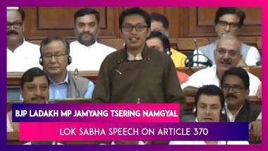 Hear BJP Ladakh MP Jamyang Tsering Namgyal’s Fiery Speech In Lok Sabha Over Article 370