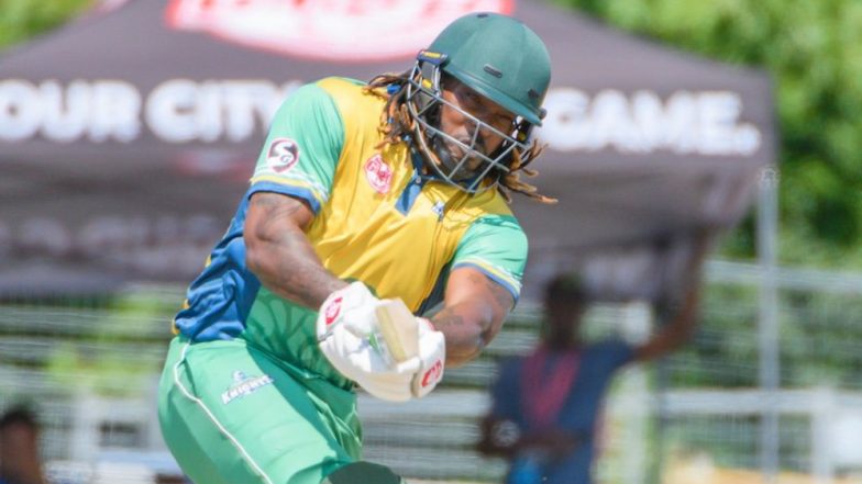 Chris Gayle Smashes Pakistan Bowler Shadab Khan for 32 Runs in Over During Global T20 Canada 2019 Match (Watch Video)