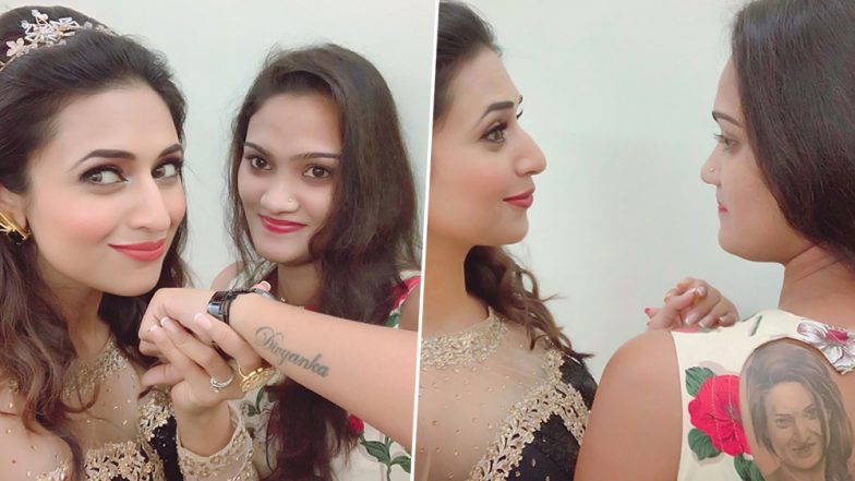 Divyanka Tripathi Dahiya’s Fan Gets Her Face Inked on Her Back and This Is How the Actress Reacted (View Pic)