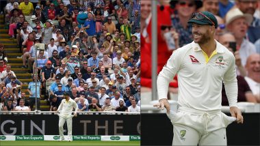 David Warner Shows His Empty Pockets After Edgbaston Crowd Bullies Aussie Player by Singing 'He Has Got Sandpaper in Hands' During 1st Test in Ashes 2019