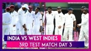 India vs West Indies Stat Highlights, 1st Test 2019 Day 3: Virat Kohli, Ajinkya Rahane Smash Fifties