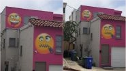 Bright Pink Emoji House Annoys Neighbours in Manhattan, Residents Demand Legal Action Against the House Owner (View Pic)