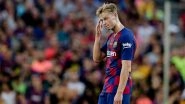 Barcelona Confirms Frenkie De Jong's Injury, No Date Fixed for His Return