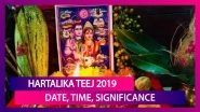 Hartalika Teej 2019: Date, Time, Significance Associated With The Festival Celebrated By Women