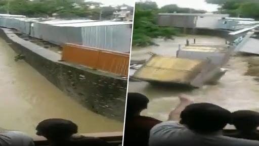 Shops Swept Away After Boundary Wall Collapses Due to Deluge in Neemuch
