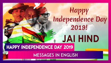 Happy Independence Day 2019 Messages in English: WhatsApp Stickers to Share on August 15