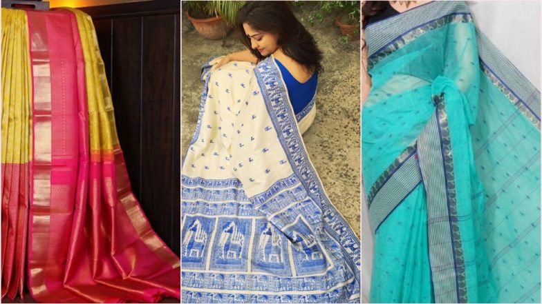 National Handloom Day 2019: From Muga Silk to Tant, 6 Types of Indian Handloom Sarees You Must Own (View Pics)