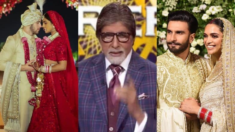 Kaun Banega Crorepati 11: Priyanka Chopra-Nick Jonas or Deepika Padukone-Ranveer Singh; Who Got Married the Latest, Asks Amitabh Bachchan to a Contestant Kaun Banega Crorepati 11: Priyanka Chopra-Nick Jonas or Deepika Padukone-Ranveer Singh; Who Got Married the Latest, Asks Amitabh Bachchan to a Contestant
