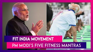 Fit India Movement: PM Narendra Modi's Five Fitness Mantras to Stay Healthy for Life