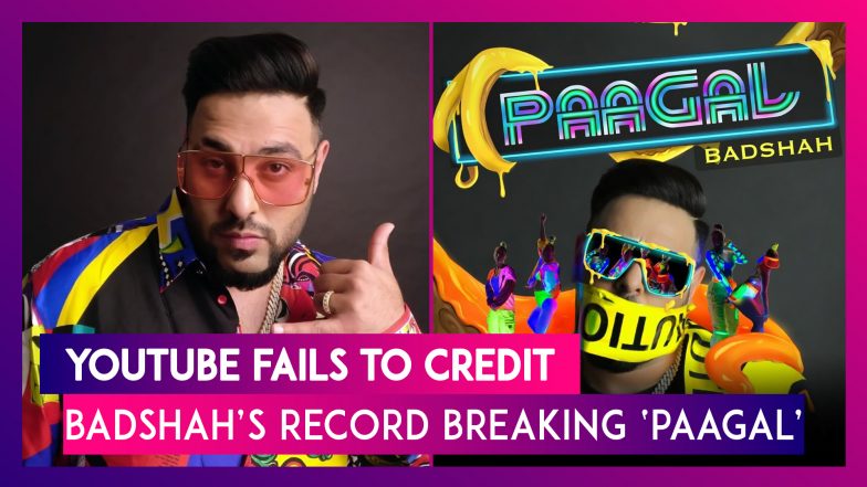Rapper Badshah&rsquo;s Latest Single &lsquo;Paagal&rsquo; Breaks Records, Youtube Fails To Acknowledge The Achievement