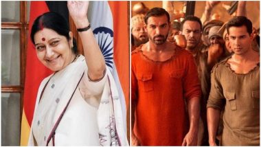 Remembering Sushma Swaraj: Did You Know This John Abraham-Varun Dhawan Starrer Had Once Paid Tribute to Her Dynamic Persona?
