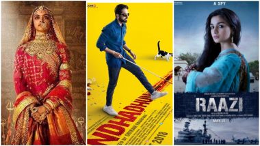 IIFA 2019: Ayushmann Khurrana's Andhadhun Leads with 13 Nominations Followed by Alia Bhatt's Raazi and Deepika Padukone's Padmaavat