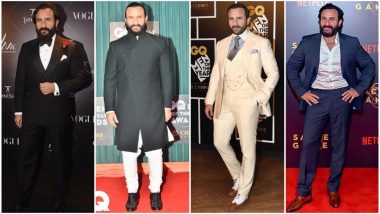 Saif Ali Khan Birthday Special: His Personal Styling is as Royal as his Legacy (View Pics)