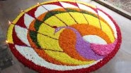 Easy Pookalam Designs for Onam 2019: Simple Floral Rangoli Designs & Patterns to Decorate Home on Thiru Onam (View Images and Videos)