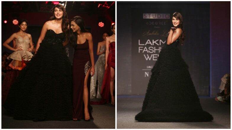 LFW Winter/Festive 2019: Rhea Chakraborty Walks the Runway for Ambika Lal in a Beautiful Black Gown (See Pics) LFW Winter/Festive 2019: Rhea Chakraborty Walks the Runway for Ambika Lal in a Beautiful Black Gown (See Pics)
