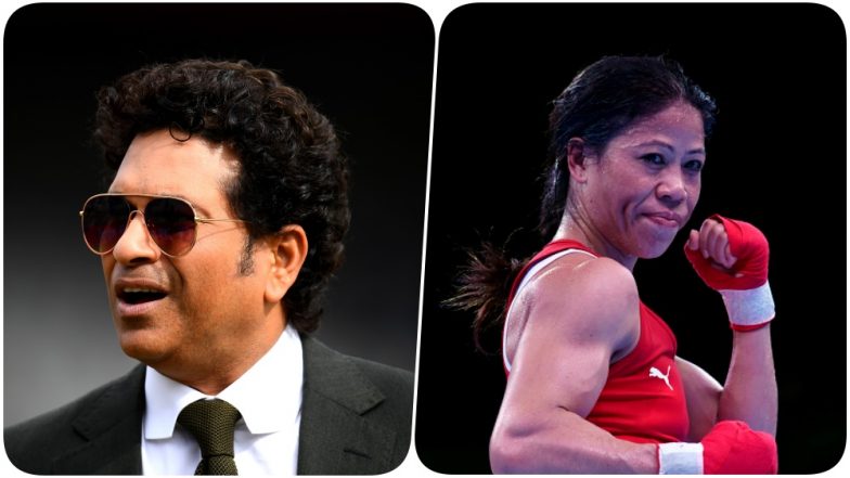 Sachin Tendulkar Plays Carrom at an Old Age Home, Boxer Mary Kom Practises on the Beach to Promote Fit India Movement on National Sports Day 2019 (Watch Video)