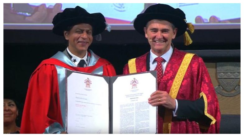 Shah Rukh Khan Receives Honorary Doctorate in Melbourne for His Humanitarian Work for Women
