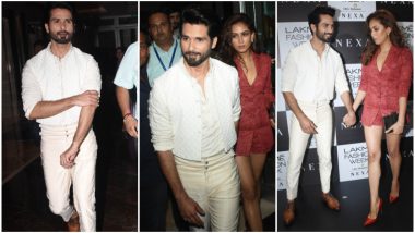 LFW Winter/Festive 2019: Shahid Kapoor and Mira Rajput Step Out Looking All Sexy and Classy (See Pics)