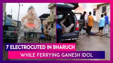 Tragedy Mars Ganesh Utsav, 2 Die Of Electrocution While Ferrying 26-Ft Ganesh Idol In Gujarat