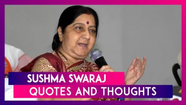 Sushma Swaraj Quotes: Remembering Former External Affairs Minister Through Her Inspirational Sayings