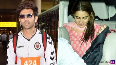 Sara Ali Khan Can't Stop Smiling as She Receives Rumoured Boyfriend Kartik Aaryan at the Airport - See Pics