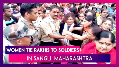 Raksha Bandhan: Women Tie Rakhis To Army Personnel, Navy & Police Officials In Maharashtra’s Sangli