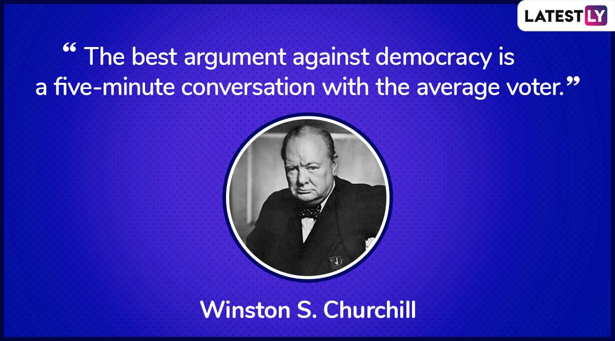The quote by Winston S. Churchill on democracy. (Photo Credit: File Image)