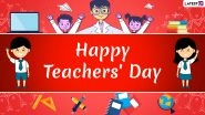 Happy Teachers&rsquo; Day 2019 Messages in Hindi: WhatsApp Quotes, Stickers, GIF Images, Facebook Greetings, Instagram Photos & SMS to Wish Your Favourite Guru