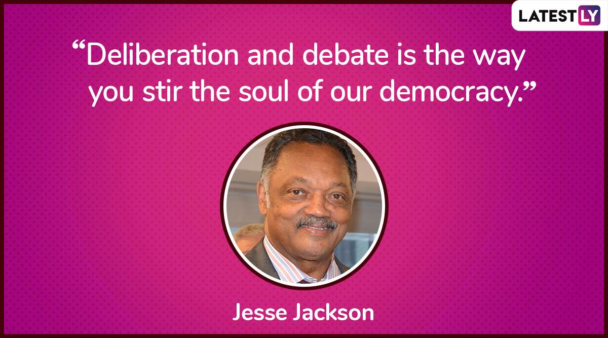 The quote by Jesse Jackson on democracy. (Photo Credit: File Image)