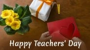 Teachers' Day 2019 Gifts: Express Gratitude to Your Guru with These Meaningful Gift Ideas (Watch DIY Present Video)