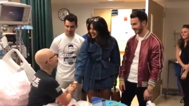 Priyanka Chopra Accompanies Jonas Brothers in Surprising a Fan Who Couldn't Attend Their Concert Due to Her Chemo Session - See Pictures and Video!