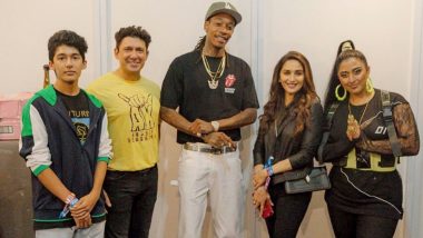 Madhuri Dixit Nene Poses With Wiz Khalifa After Attending the Rapper's Concert in Mumbai - See Picture