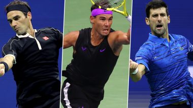 Novak Djokovic vs Roger Federer vs Rafael Nadal: Check Number of Grand Slam Titles Won by Tennis’ 'Big Three’