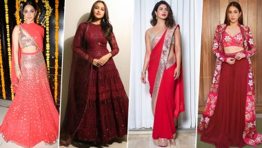 Navaratri 2019 Day 3 Colour Red: Let Priyanka Chopra, Sara Ali Khan and Others Show You How to Look Gorgeous in this Colour (View Pics)