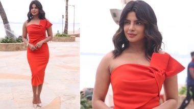 Yo or Hell No? Priyanka Chopra in a Red Bow Dress By Safiyaa for The Sky Is Pink Promotions