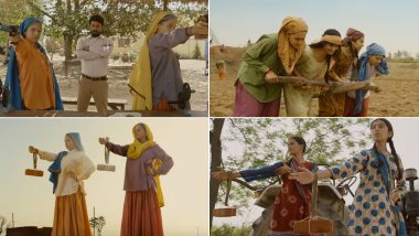 Saand Ki Aankh Song Udta Teetar: Bhumi Pednekar and Taapsee Pannu Get an Energetic Number in the Voices of Sunidhi Chauhan and Jyoti Nooran (Watch Video)