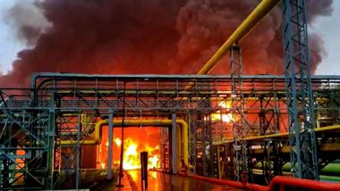 Fire at ONGC Plant in Navi Mumbai: 4 Dead After Massive Blaze Engulfs Oil Processing Plant in Uran