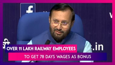 Over 11 Lakh Railway Employees To Get 78 Days Wages As Productivity Bonus- Prakash Javadekar