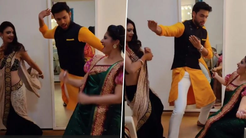 Kasautii Zindagii Kay 2: Parth Samthaan Shakes a Leg to Dream Girl’s Dhagala Lagali Song With Pooja Banerjee and Shubhaavi Choksey on the Sets (Watch Video)