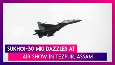 Sukhoi-30 MKI Fighter Jet Demonstrates Aerobatics At The IAF’s Tezpur Base