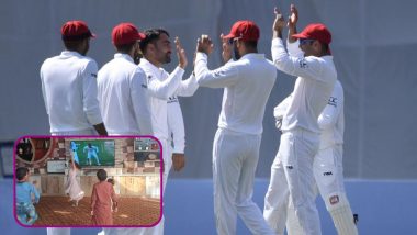 Afghan Kids Joyfully Celebrate Afghanistan’s Historic Test Victory Over Bangladesh (Watch Video)