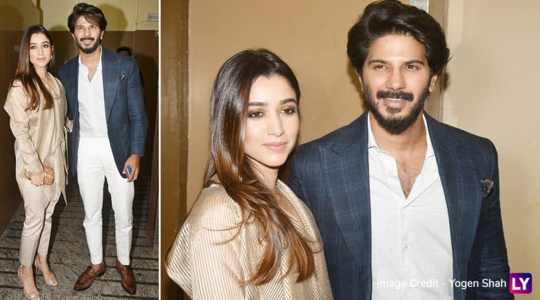 Amal Sufiya Joins Hubby Dulquer Salmaan for The Zoya Fcator Screening