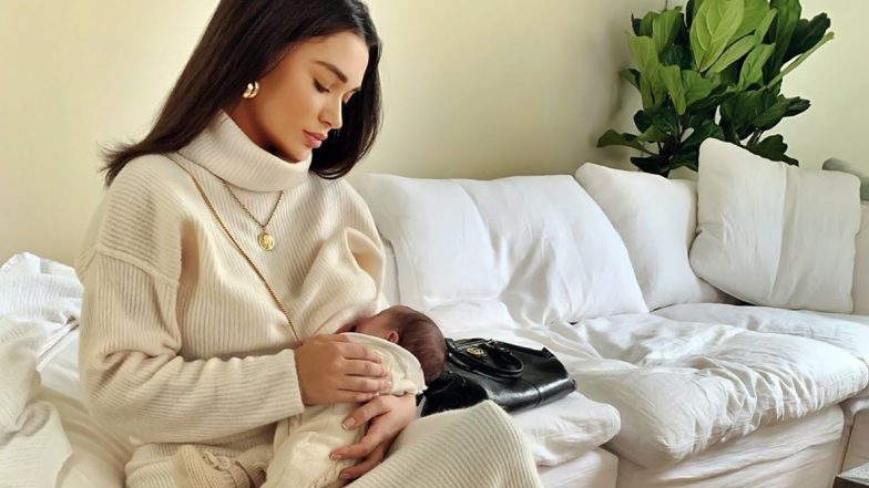 Mom Amy Jackson Shares Another Pic Of Breastfeeding Her Son Andreas
